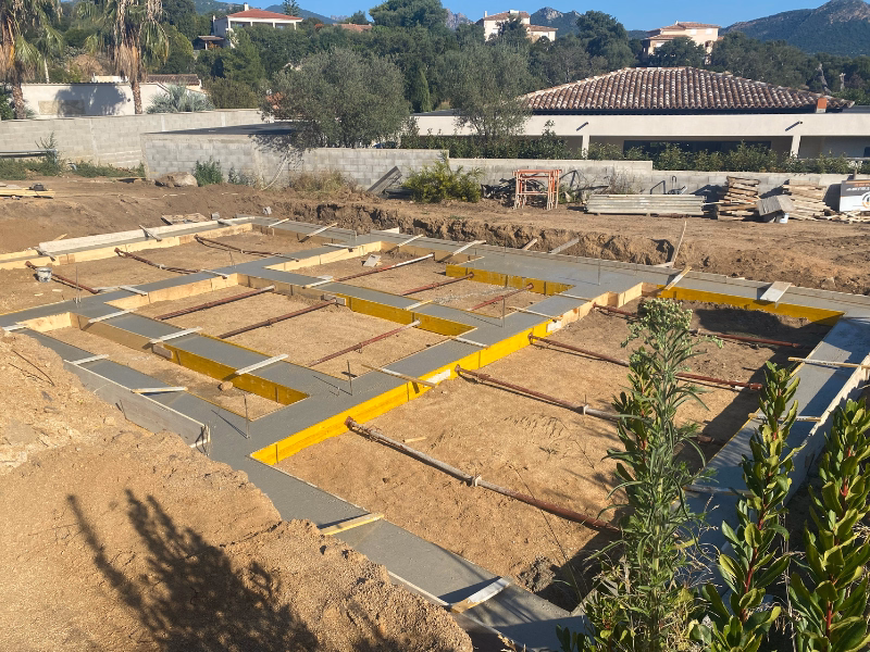 Construction de villa neuve et gros œuvre à Pinarello